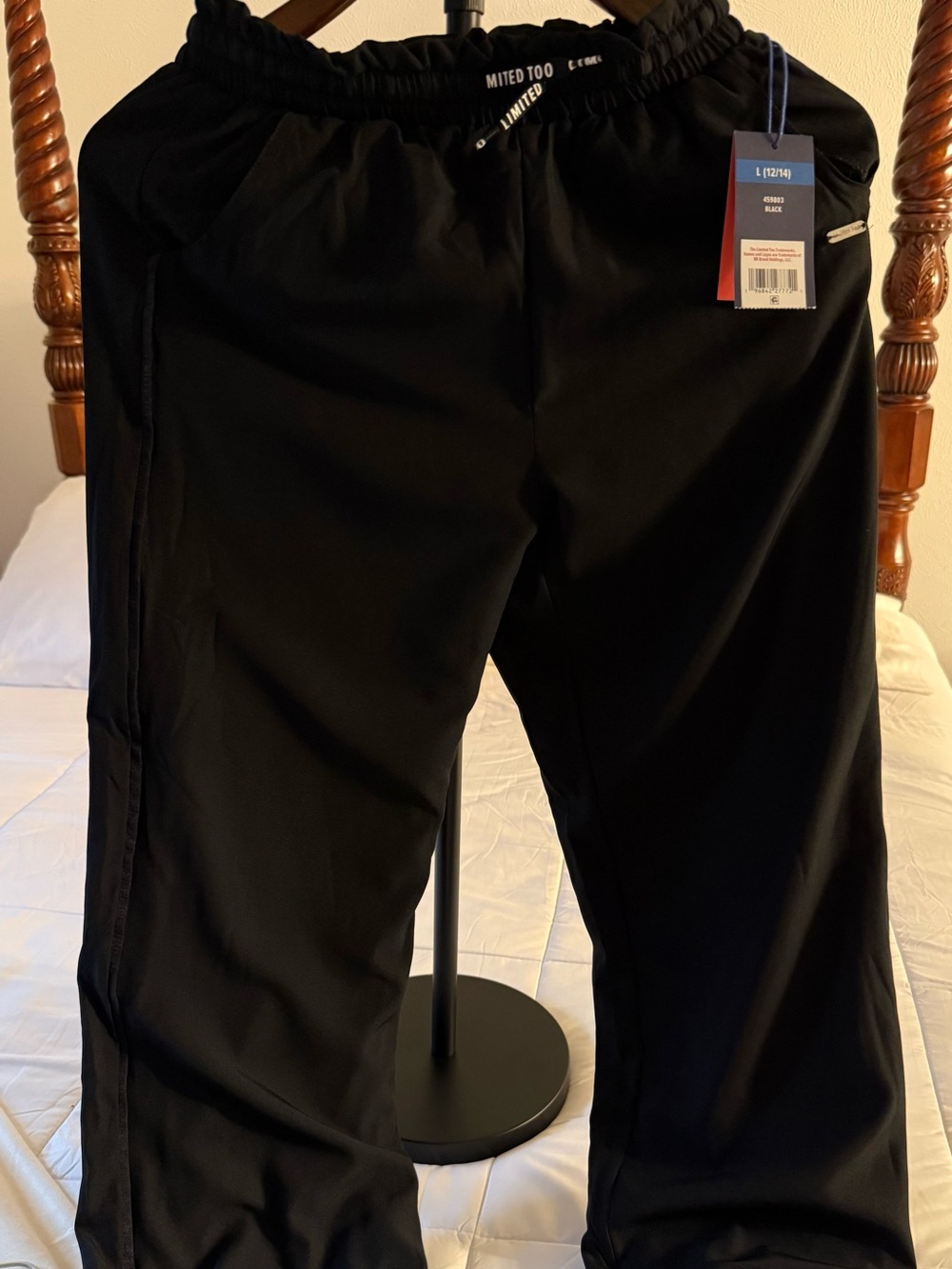 Limited Too Black Men's Athletic Joggers with Elastic Waist